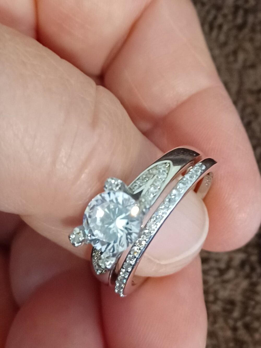 Size 10 Silver Wedding Band – Elegant Split‑Shank Design